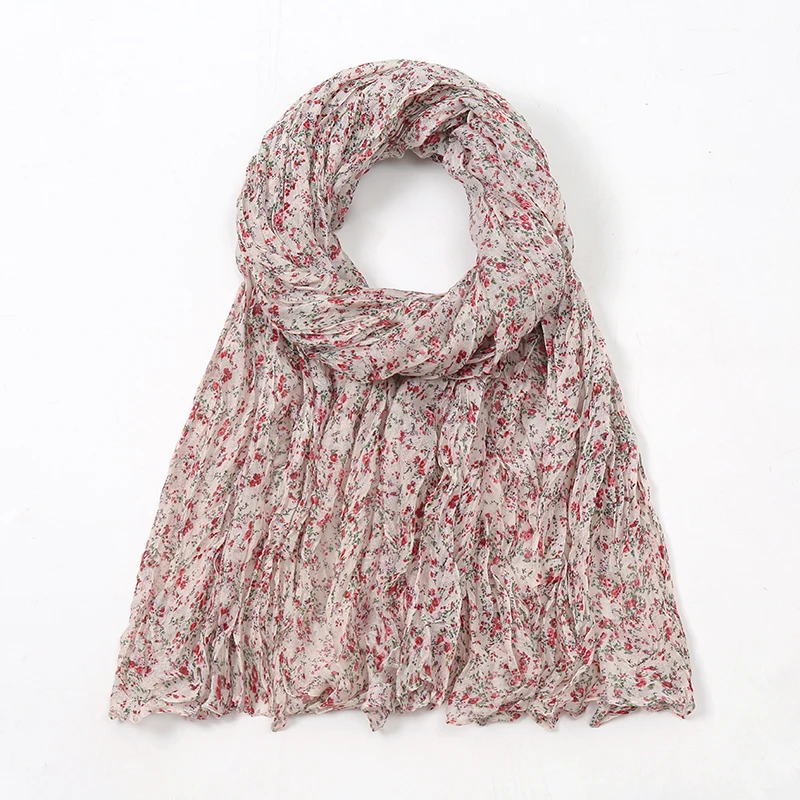 Wholesale Fashion Muslim Headband Shawl Floral Printed Hijab Scarf Viscose Scarves For Woman