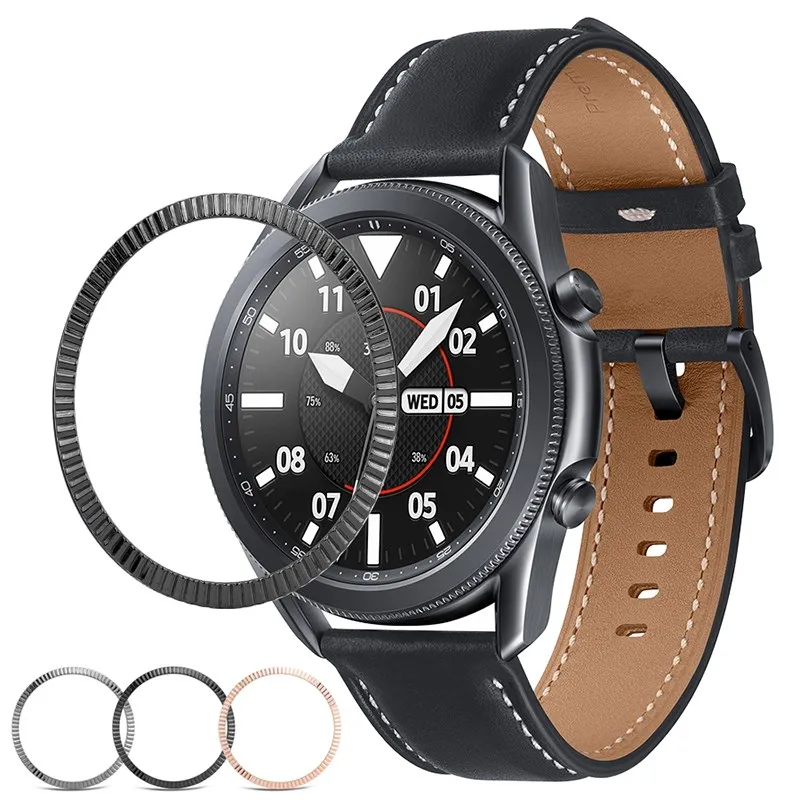 Luxury Stainless Steel Metal Watch Bezel for Samsung Galaxy Watch 3 45mm 41mm Anti Scratch Bling Ring Protector Cover Frame