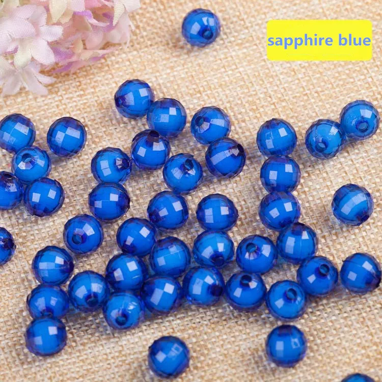 10/12/14/16/18/20 мм прозрачные 96 граненые круглые пластиковые бусины 500 г/мешок красочные свободные акриловые для изготовления ювелирных изделий