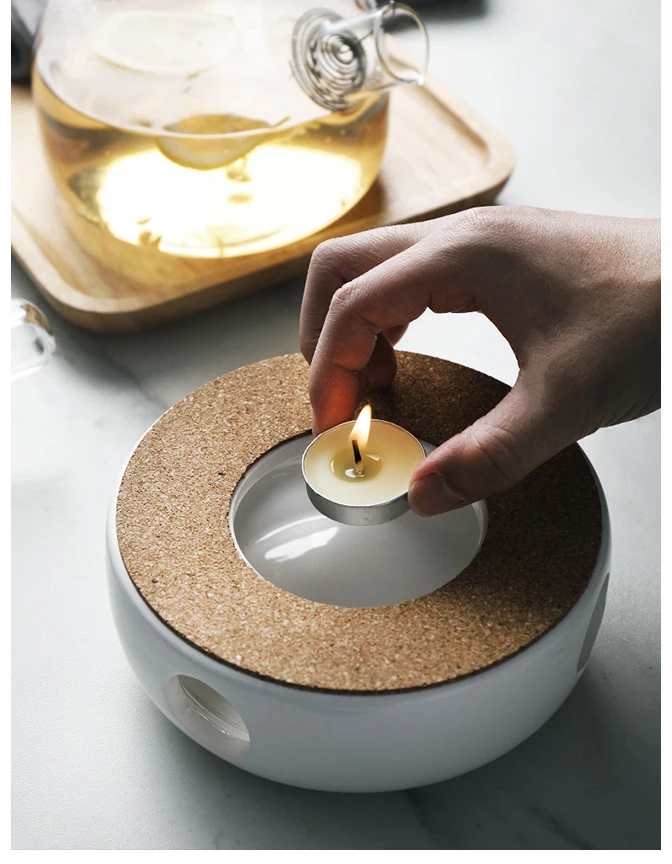 1000 ML Handmade Glass Teapot, Glass Tea Kettle Set with Bamboo Lid