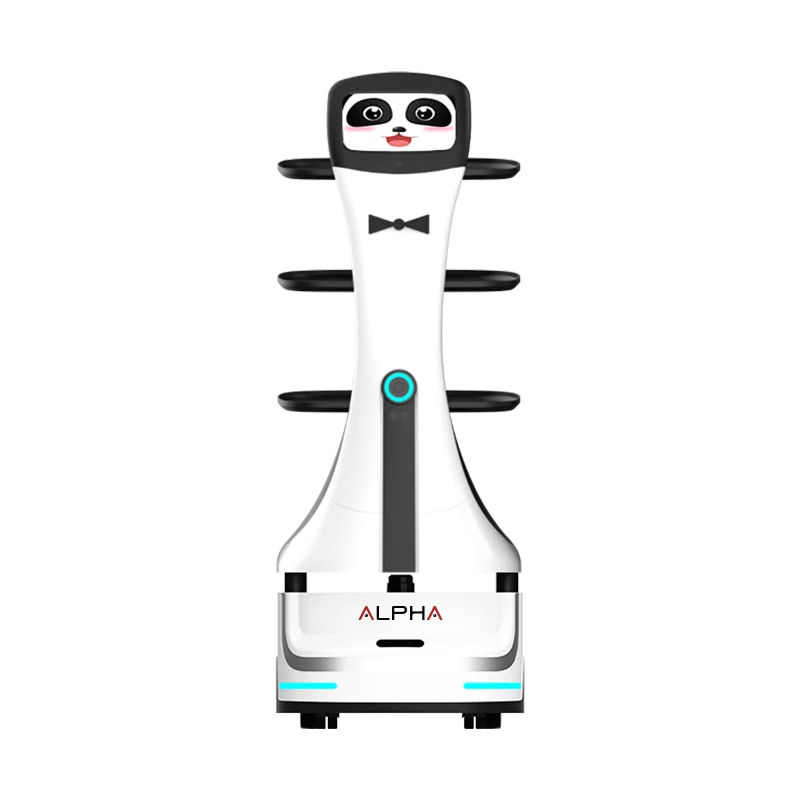Manufacture Popular Weigh 30 Kilogram Slam Navigation Automatic Walk Speak Charge Restaurant Hotel Food Delivery Efficient Robot