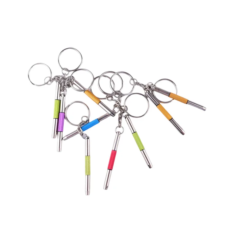 New Eyeglass Screwdriver 3 In1 Sunglass Watch Repair Kit With Keychain Portable Mini Screwdriver Hand Tools