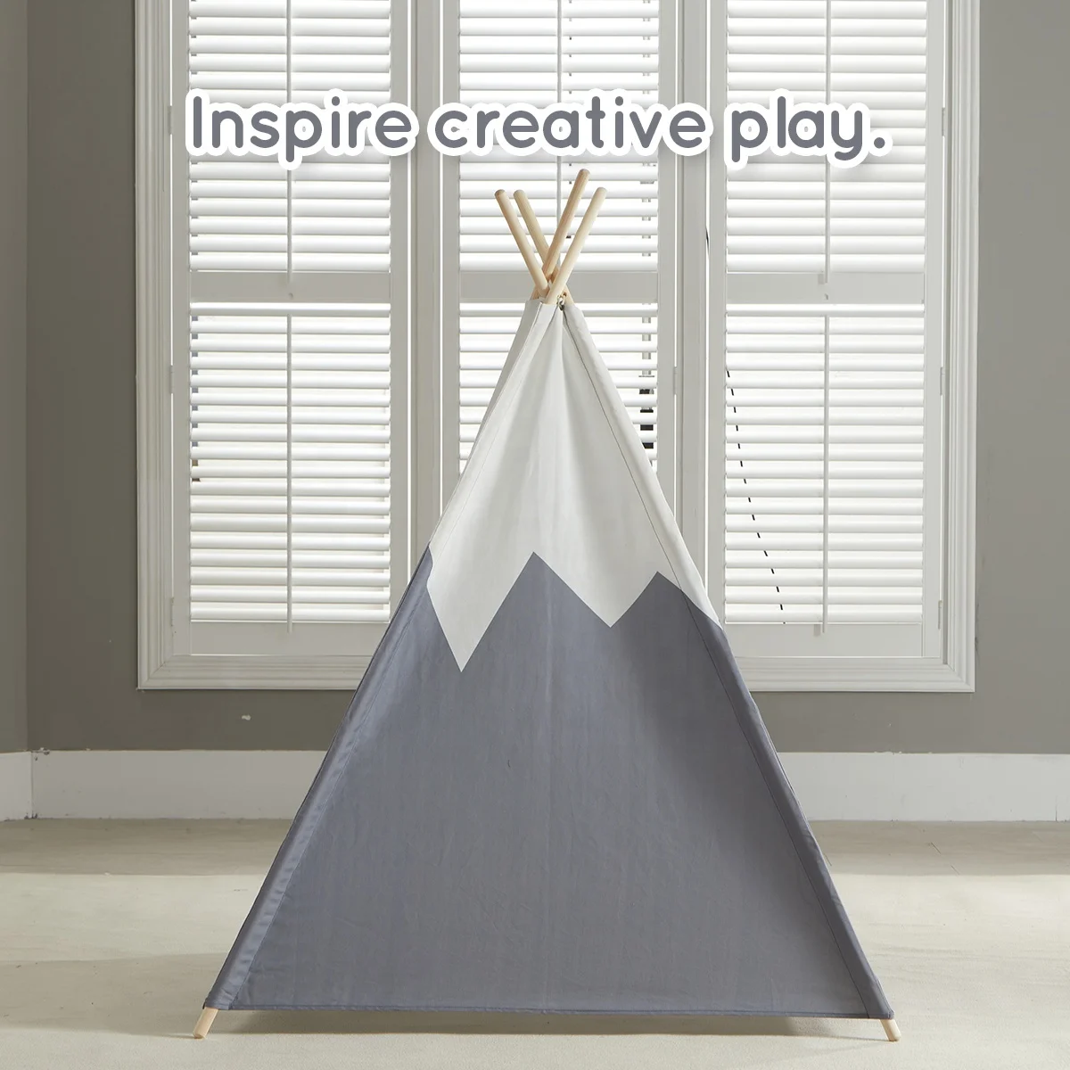 Asweets Play House Indian Kids Tipi Cotton Play Tent Peak Teepee Tent for Kids