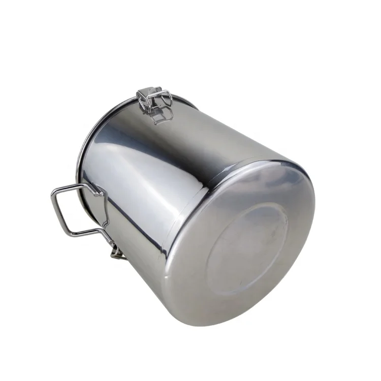 Stainless steel sealed barrel/ oil pot/ kitchen food water fresh storage bucket tea storage cocoa bean storage barrel