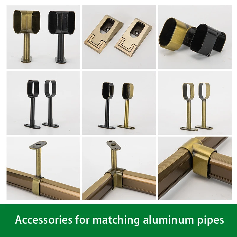 18*35mm Aluminum wardrobe clothes hanging tube rail railing furniture cloakroom fittings Hanger