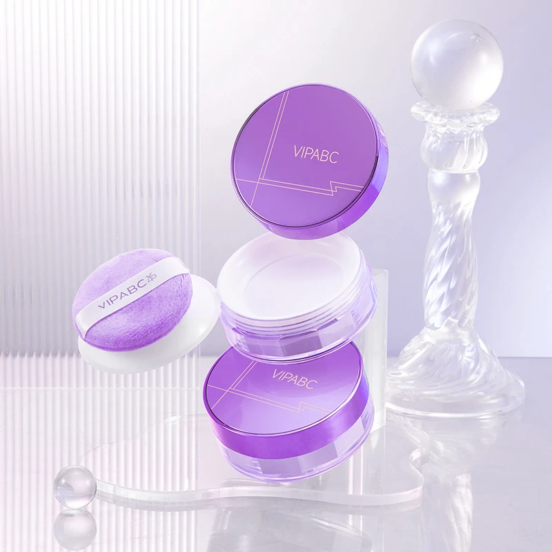 2024 OEM ODM Oil Control Setting Lasting Non Removing Makeup Non Sticking Powder Waterproof anti-sweat Purple Water Loose Powder