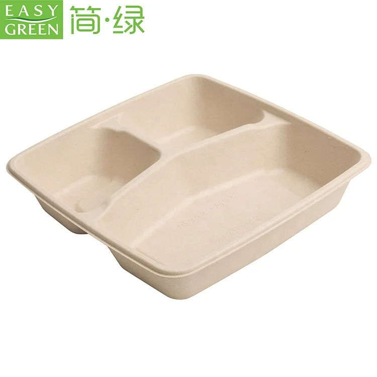 Easy Green disposable 3 compostable eco friendly takeaway food packaging