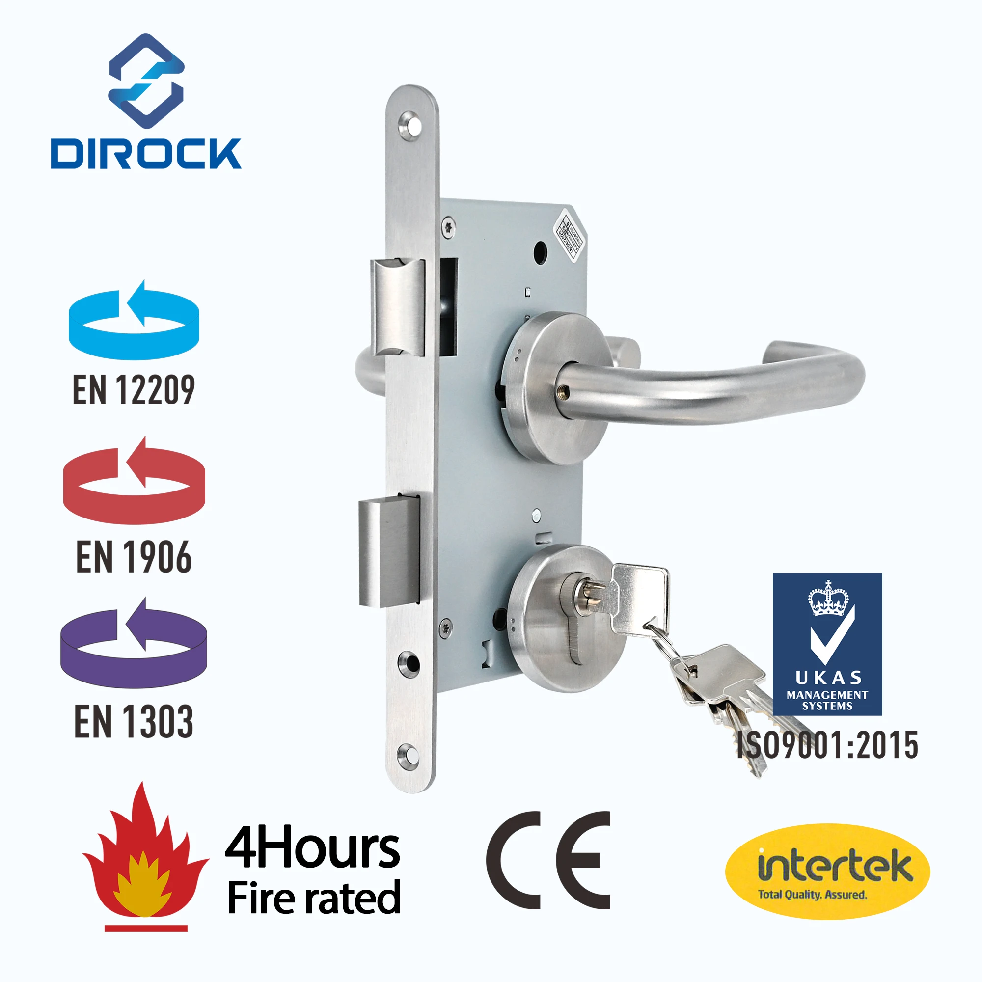 Euro security mechanical latch & deadbolt mortise lock body fire rated mortice sash lock for Poland