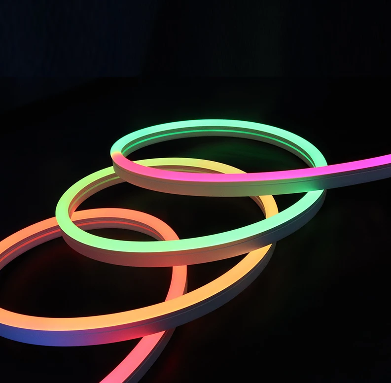 Banqcn на заказ Ip65 Rgb Rgbic Открытый 12 В 24 5 м светодиодные силиконовые трубки неоновые гибкие мягкие полосы света