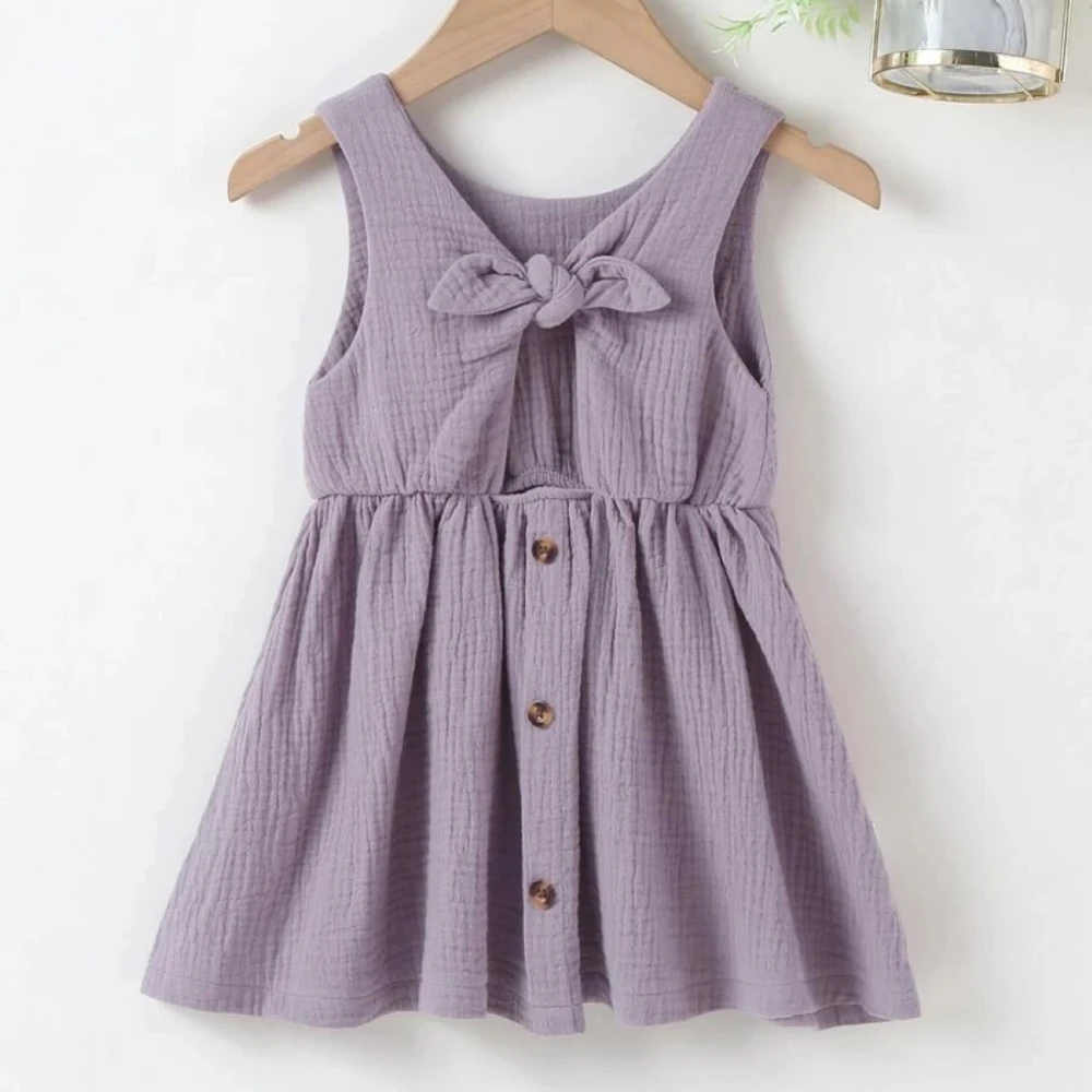 Cotton Hemp Slip  Short Skirt Animal Print Leather Skirt Princess Dresses For Girls 5 To 10 Years