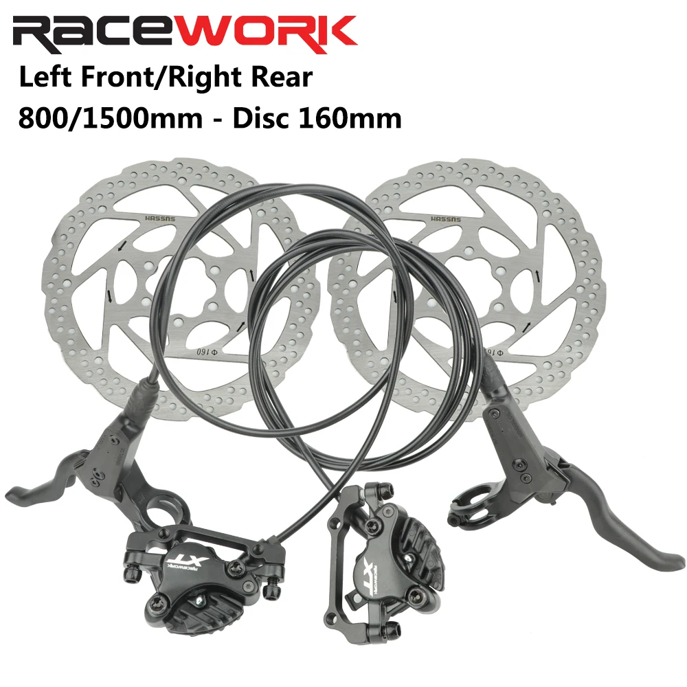 RACEWORK XT M8000 Bicycle Brake MTB Hydraulic Disc Brake 800/1550mm Left Front Right Rear Mountain Bike AM FR Oil Brakes