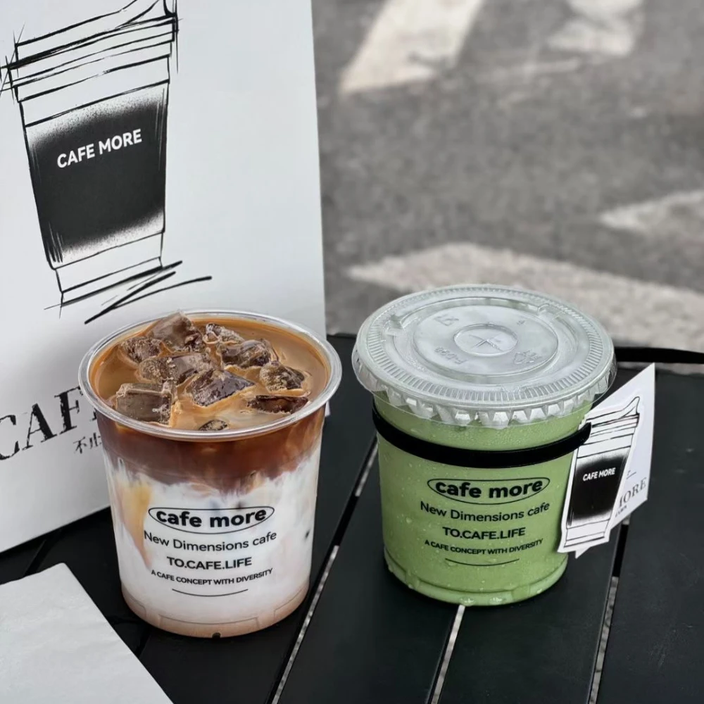 Takeaway transparent disposable plastic cup packaging 16oz ice drink cups logo printed pet glasses