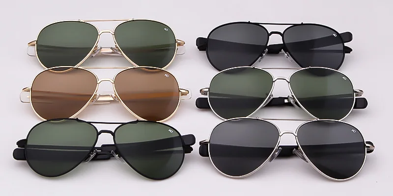 Classic Pilot American Optical Sun Glasses AO Sunglasses Glass Men Oculos De Sol