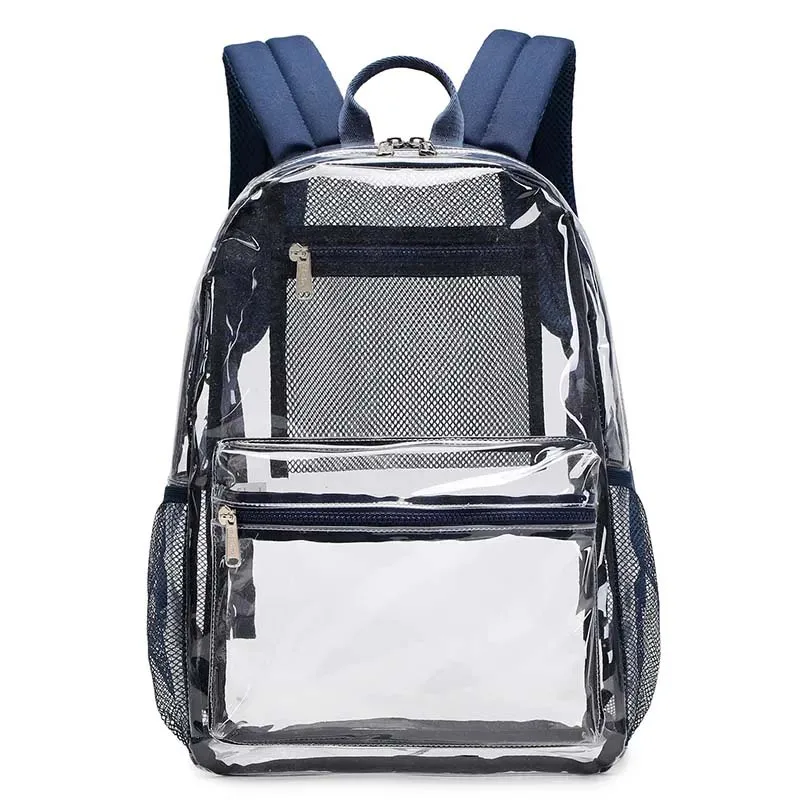 2023 Factory Wholesale Transparent Pvc Women Backpack Bags Custom Vinyl Clear Backpack For School