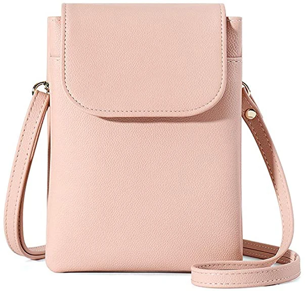 Lightweight Mini Mobile Phone Pouch Small Wallet Card Single Shoulder Bags Leather Crossbody Bag