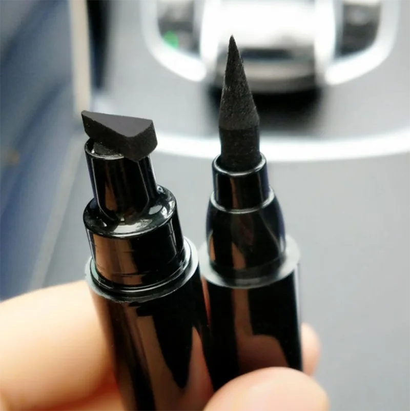 Wholesale Private Label  colourful double head eyeliner wing stamp waterproof long lasting liquid stamp seal eyeliner pen