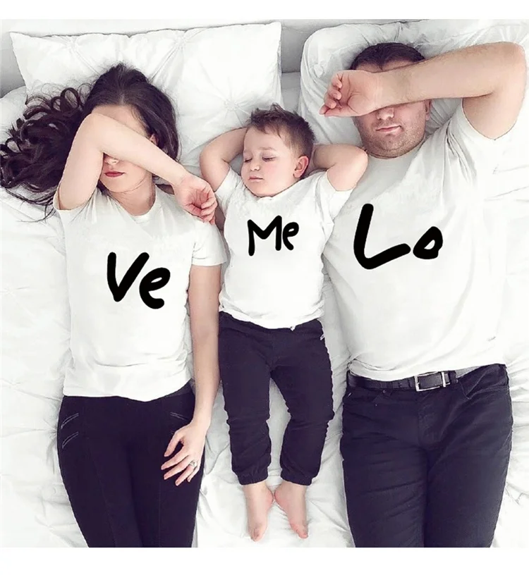 
Love family matching clothes family look mommy and me clothes outfits Kids Boys T-shirt Clothing 
