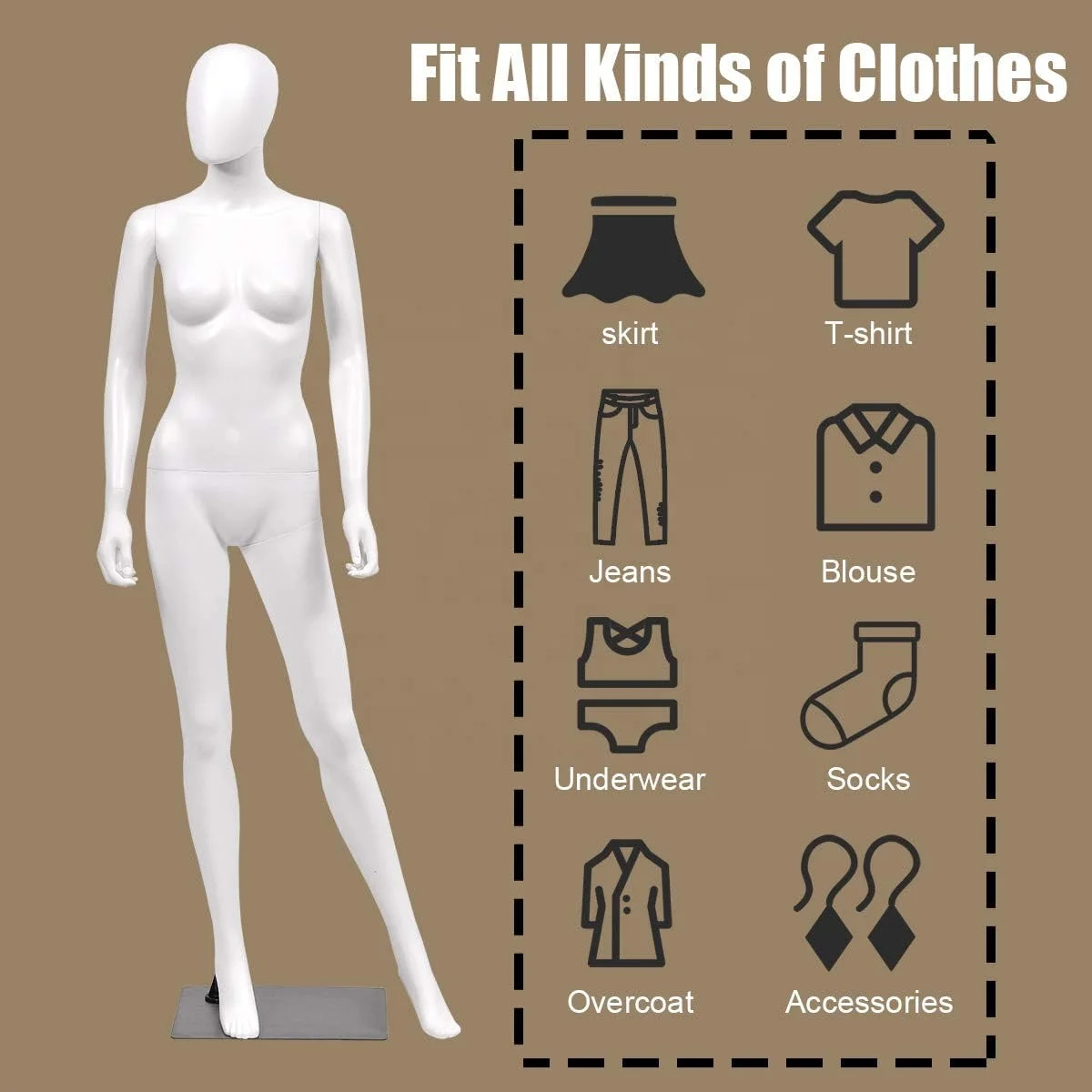 Low Price Wholesale PP Material White Mannequin Fullbody 175cm Height Flexible Women Mannequin with Iron Base