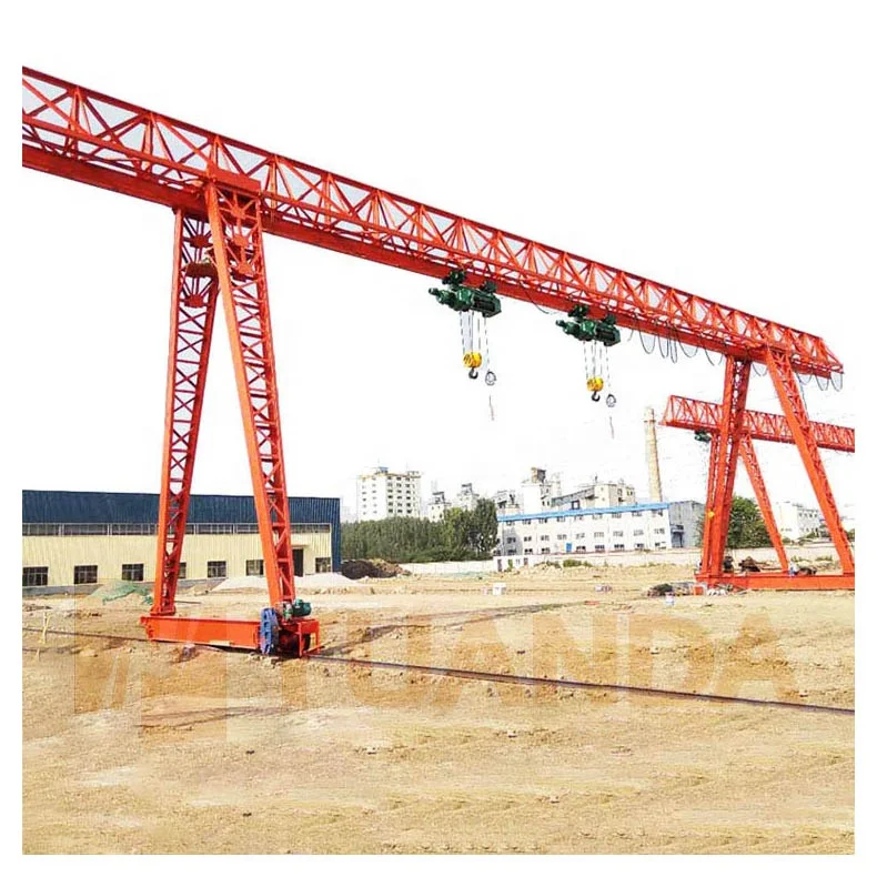 5t 10t 5ton 10ton 16 25 ton wind resistance rail mounted mobile electric hoist single beam portal truss structure gantry crane