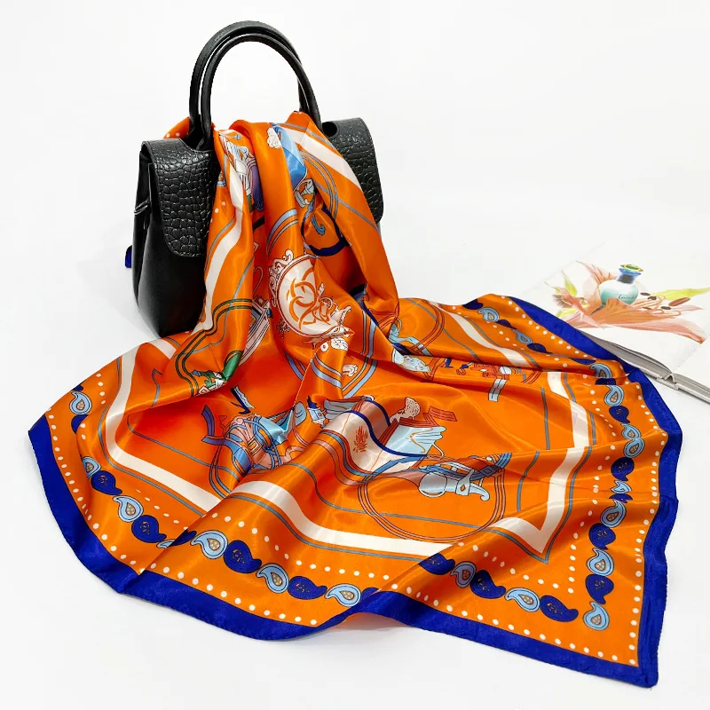 Новый шифоновый Шелковый женский винтажный квадратный шарф 90*90 см