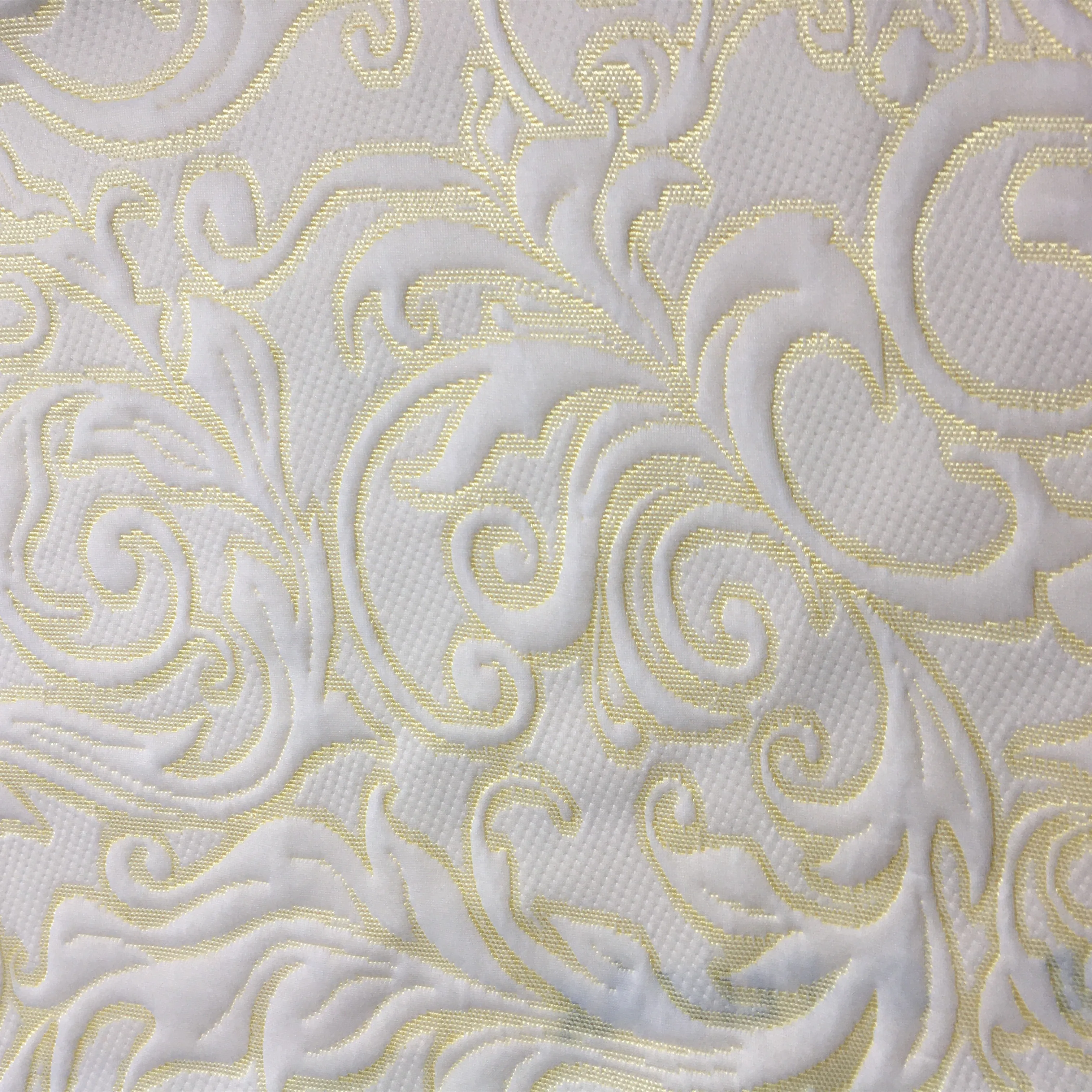 
Gold shading 220gsm Abstract Branch and Leaf pattern Jacquard knitted one-sided Household mattress fabric 