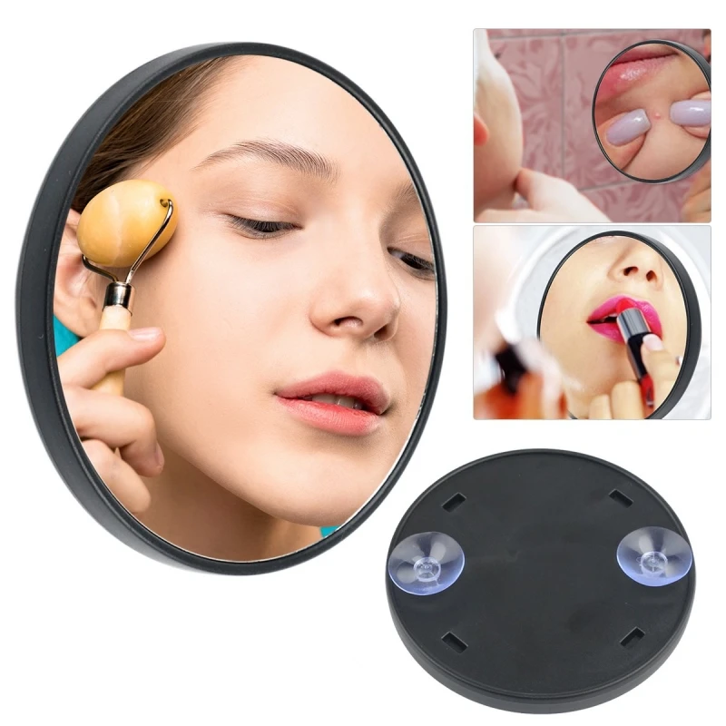 Portable 3 Color Lights Compact Led Mirror Vanity Makeup Mirror with 10x Magnifying Mirror Custom Rechargeable Travel Silver