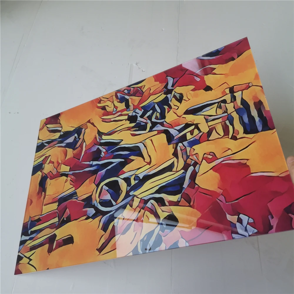 Factory Custom High Quality 5mm Four-color UV Printing Acrylic Sign Board for Wall Decoration