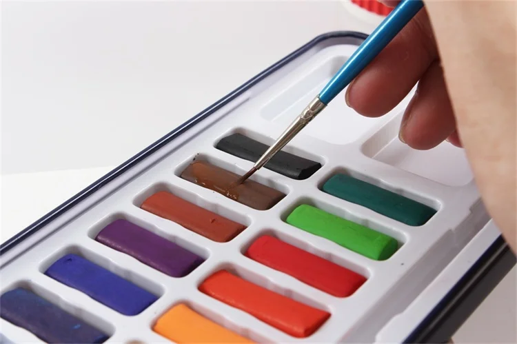 Портативный пустой маленький ящик для хранения 12 / 24 кастрюль художественная краска жестяной твердый акварельный металлический ящик для палетки