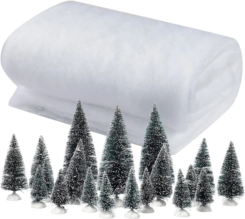 Hot Sale 3 Pcs 90*240cm Snow Carpet Christmas DIY Scatter Fake Snow Decoration Eco Friendly Artificial Snow Blanket Roll