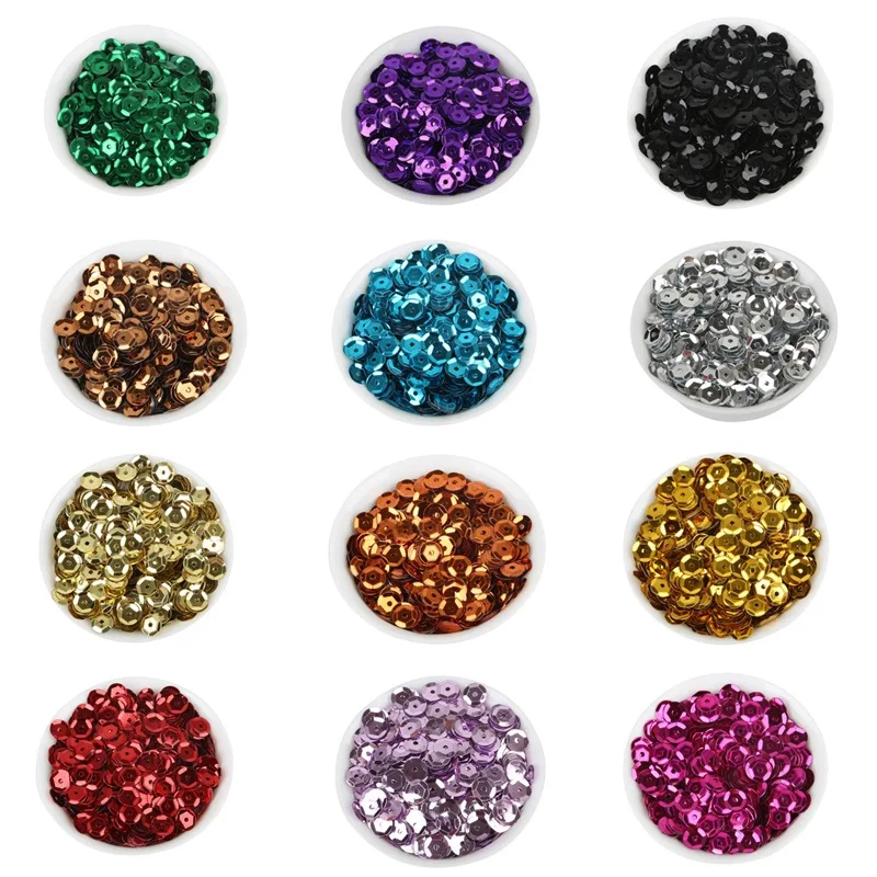 Loose sequins Bulk Sequins Paillette Round Shape flat Sequins for Sewing Garment Clothing Crafts Jewelry Bags Clothes