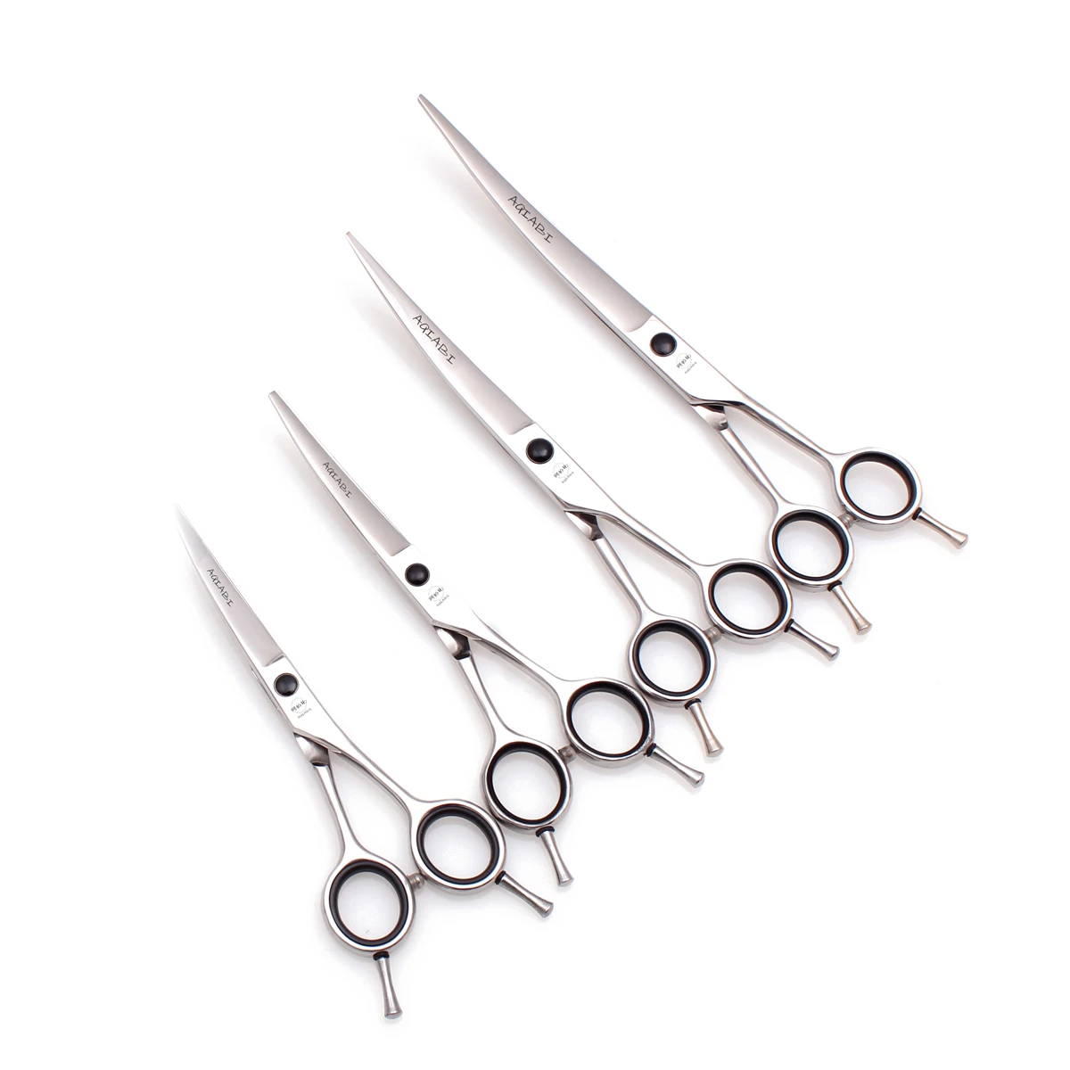 Изогнутые Ножницы для волос 5,5 дюйма 6 дюймов 7 дюймов 8 дюймов, японская сталь, бренд AQIABI, парикмахерские ножницы, ножницы для стрижки волос A1028