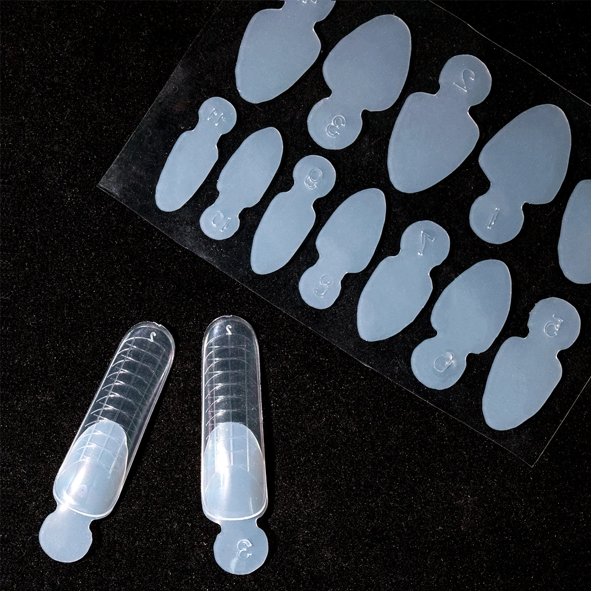 High Quality Box Package French Nail Tips for Poly Extension Gel Soft Silicone Pad for Nail Extension Dual Nail Forms