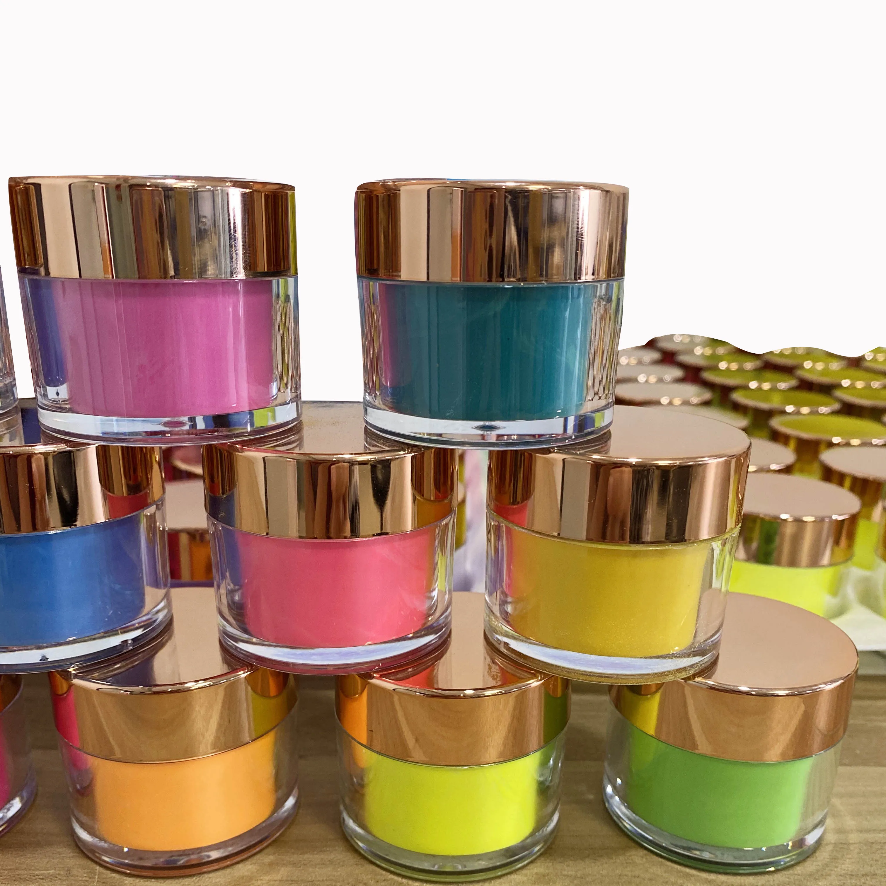 Hot Sale 12 Colors/Set Neon Acrylic Nails Powder Fluorescent Dipping Powder Private Label