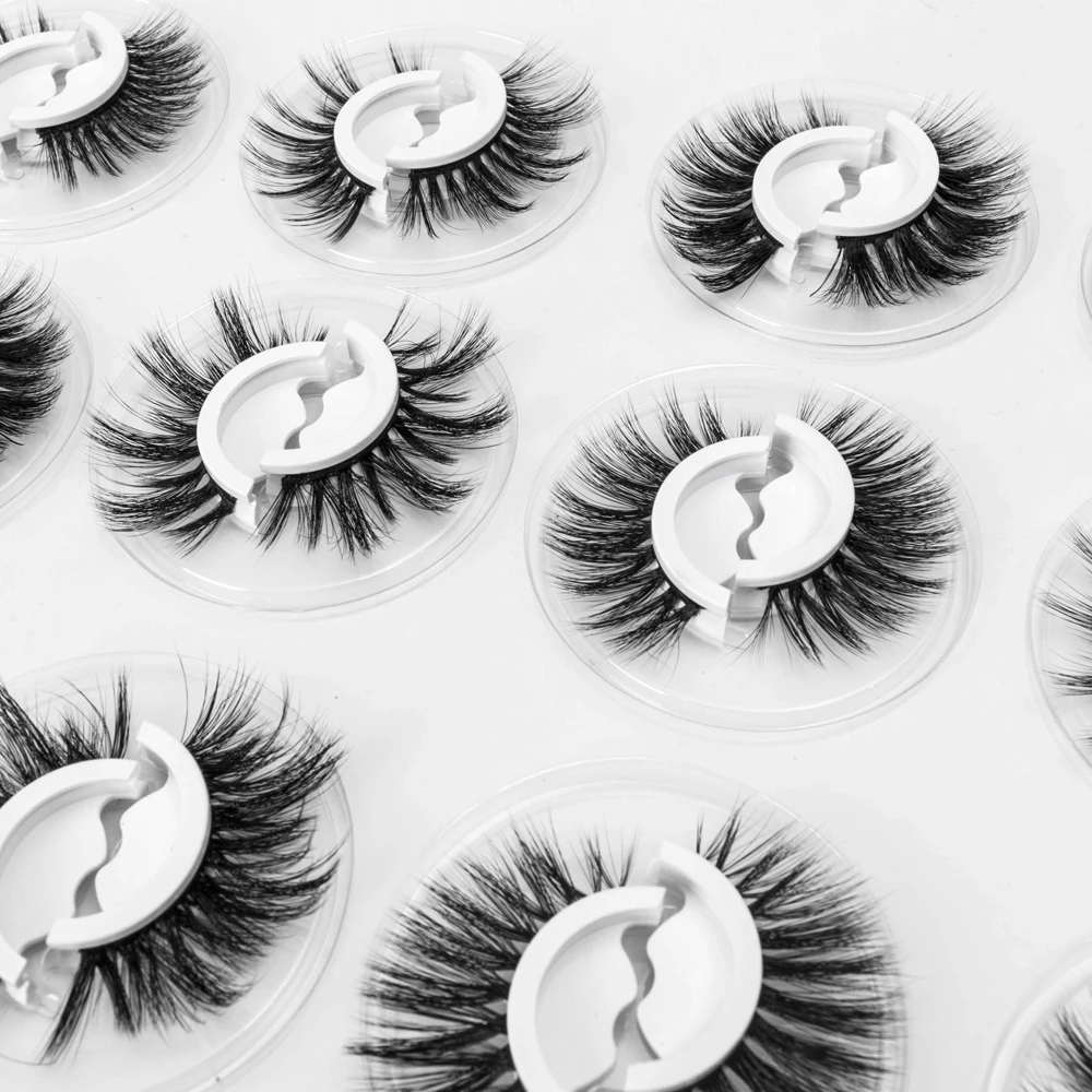 no glue self adhesive eyelash  vendor customized boxes strip eye tresluces lashes reusable self-adhesive eyelashes