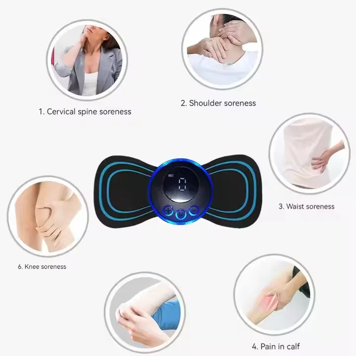 Portable Electronic PU Patch Massager Devices for Neck Back Leg Arm and Waist Massage Popular for Shoulder Application