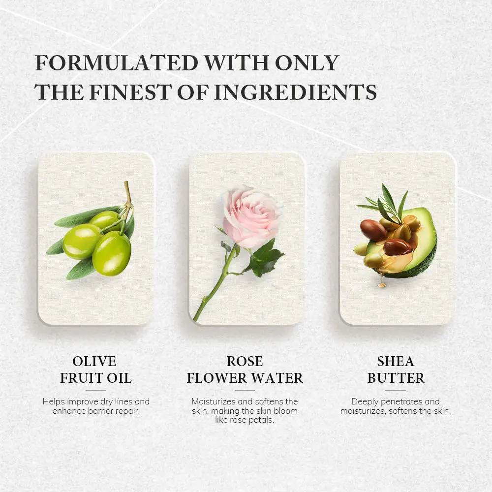 Organic Olive fruit oil rose flower water shea butter face cream & lotion face fresh cream Rose Hydrating Face cream