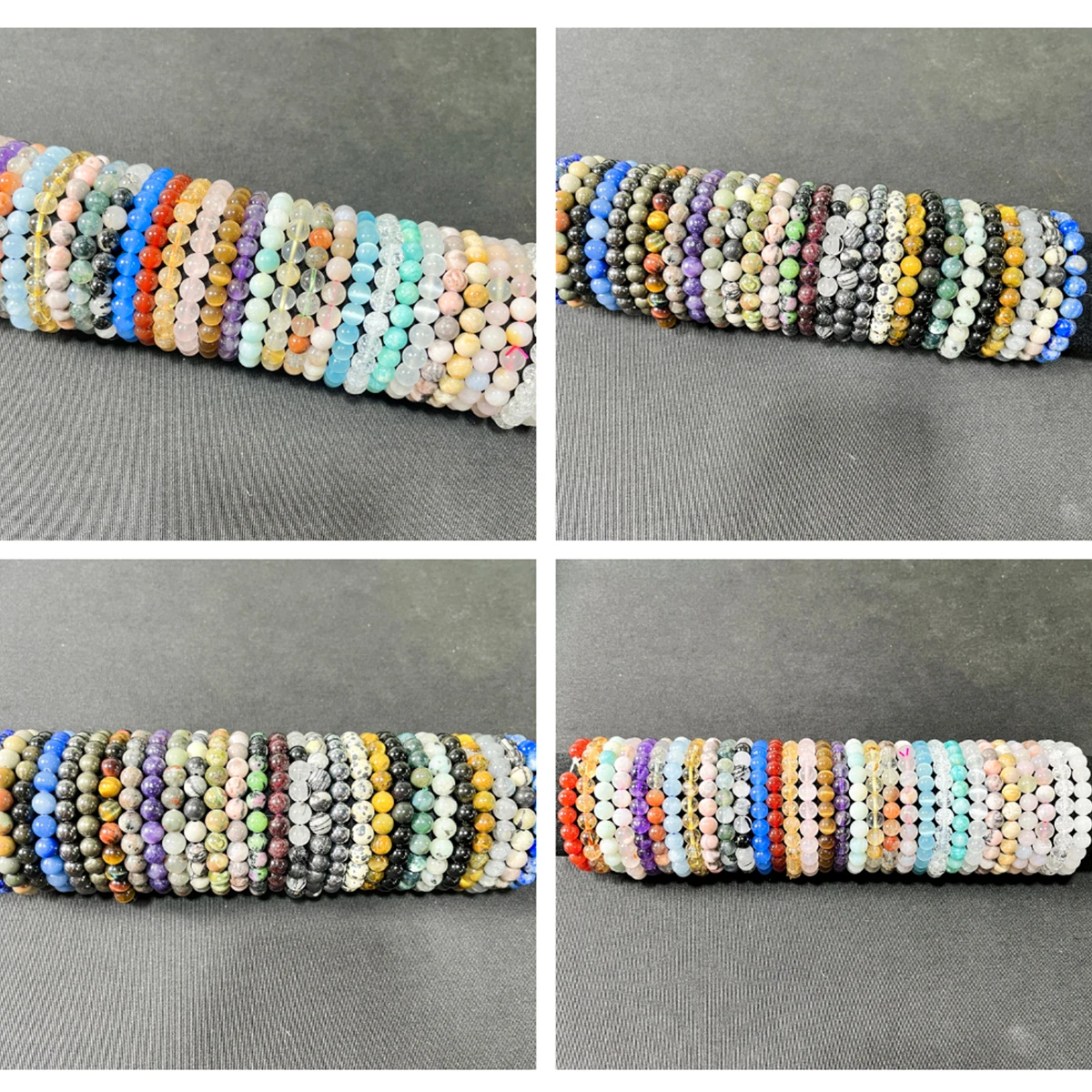 Unique 8mm Double Layer Crystal Rope Bracelet Bohemia Sandy Beach Crystal Gemstone Bead Bracelet