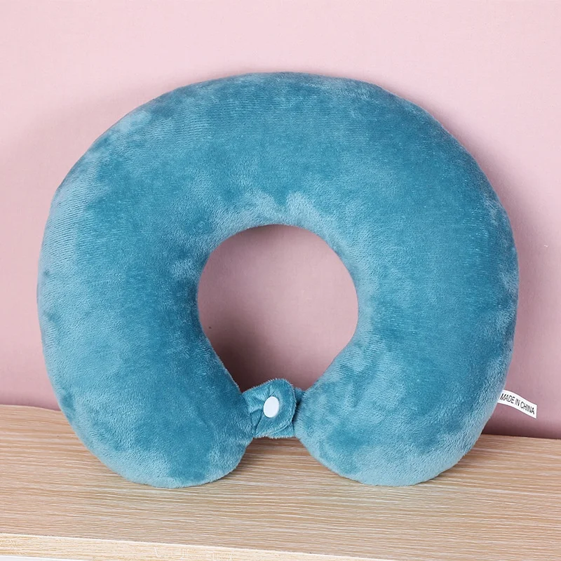 New Design Factory Customizable U-shape Cervical Massager Pillow Travel Neck Pillow Car Neck Pillow 100% Polyester Knitted 2 Pcs