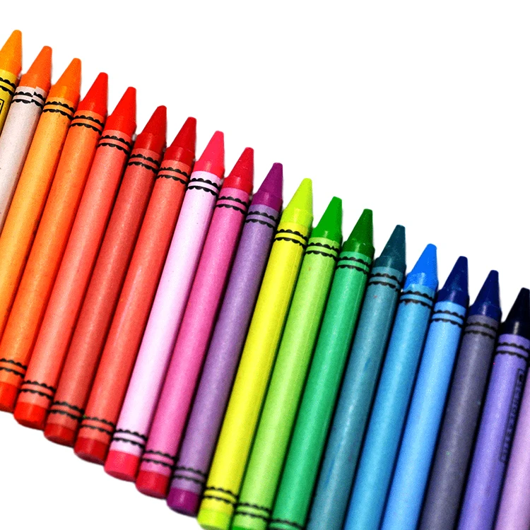 12 24 36 100 colors kids painting china manufacture OEM wax crayon