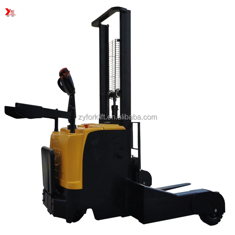 Outdoor All Terrain Rider Full Electric Pallet Stacker 1T 1.5T 1.8T for sale