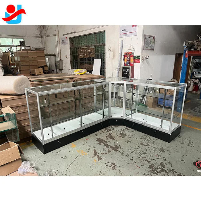 glass corner cabinets and glass jewelry display cabinet display showcase for sale