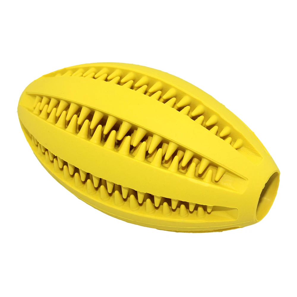 Manufactory Directly Selling Ellipse Dog Toys Bouncing Ball Rubber Dog Chewing Ball For IQ Training