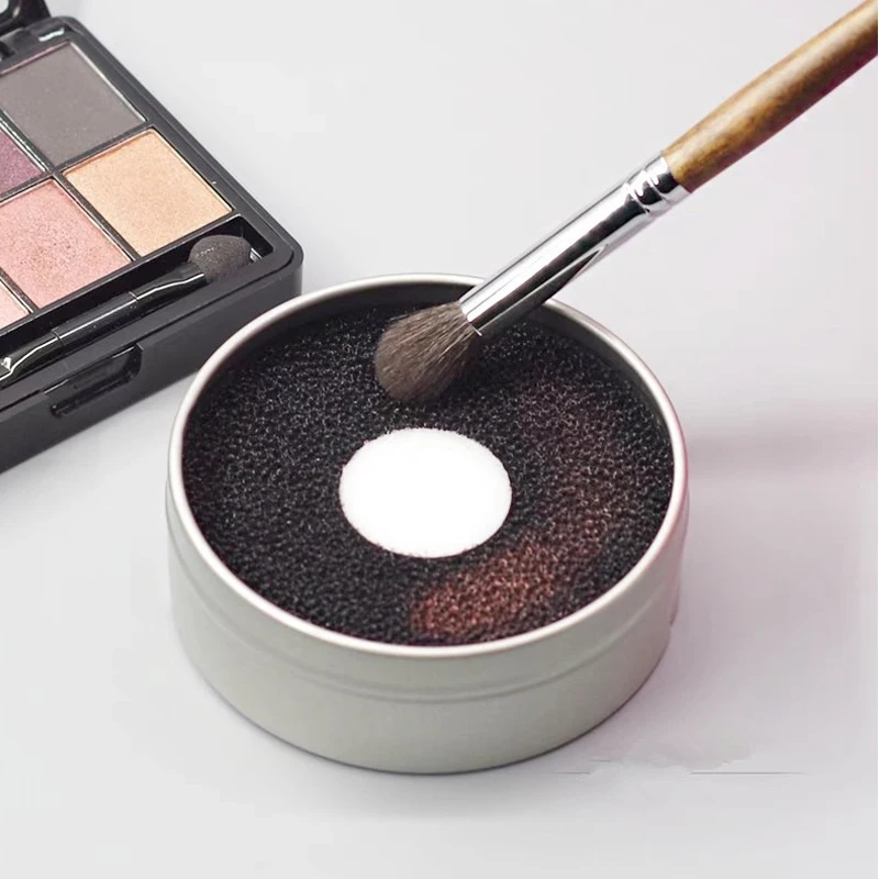 Makeup Brush Cleaner Sponge Washing Brushes Quick Remover Color From Brush Cleaning Box