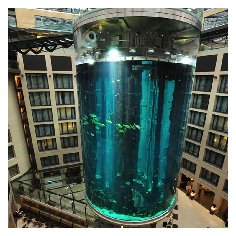 high strength fish aquarium tank big acrylic acrylic cylinder marine fish tank aquarium big size