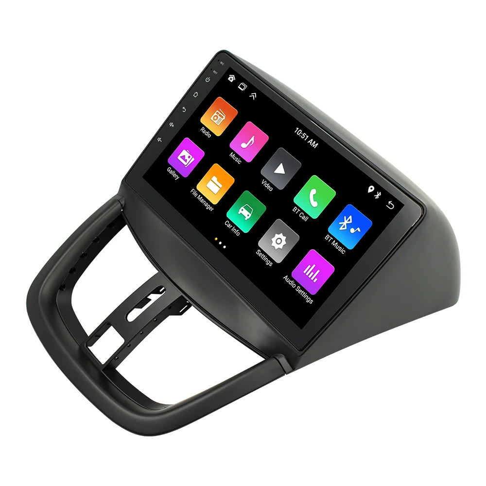 BQCC 2Din 9 inch Quad Octa core Android car radio with carplay Android Auto AHD WIFI GPS BT USB car stereo for Peugeot 207 06-15