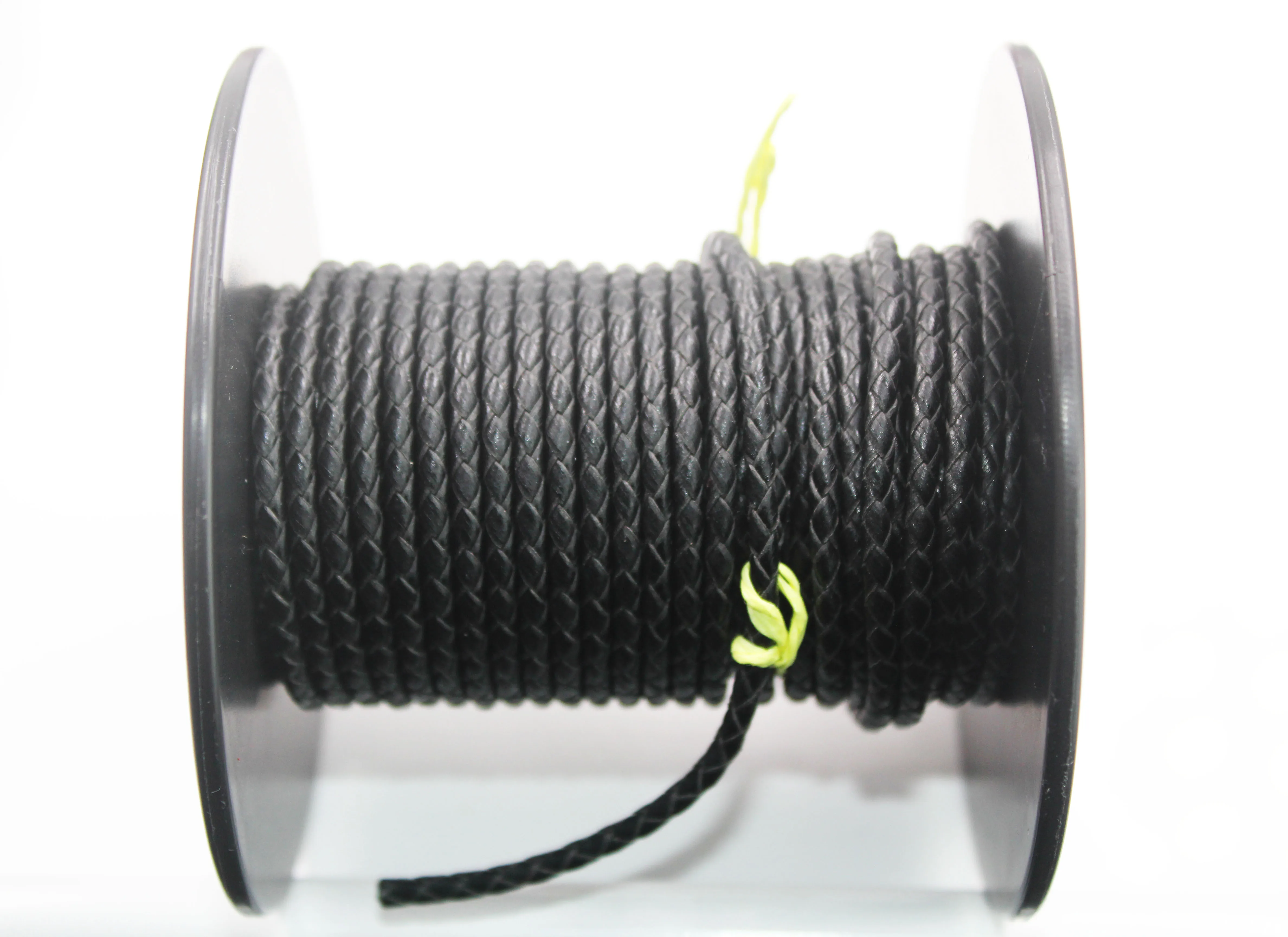 BMZ ready to ship!3mm 4 strands black braided genuine bovine bolo leather round cord