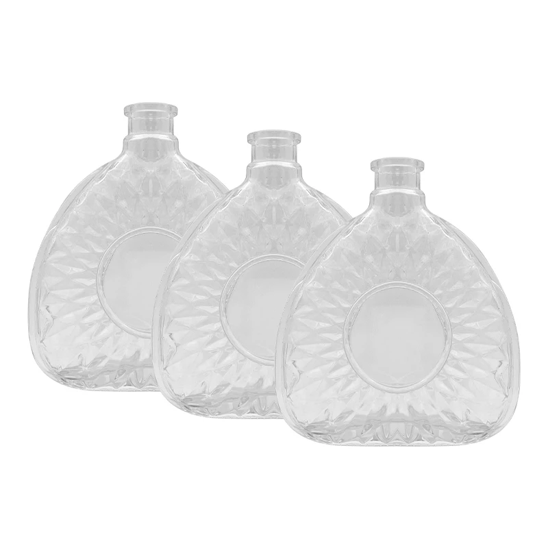 Wholesale 500ml 700ml 750ml 1000ml Glass Liquor Cognac Brandy Gin Bottles