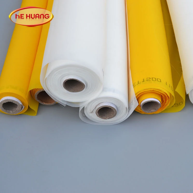 
Chinese Factory White And Yellow 420 Mesh Polyester Screen Printing Mesh Monofilament 
