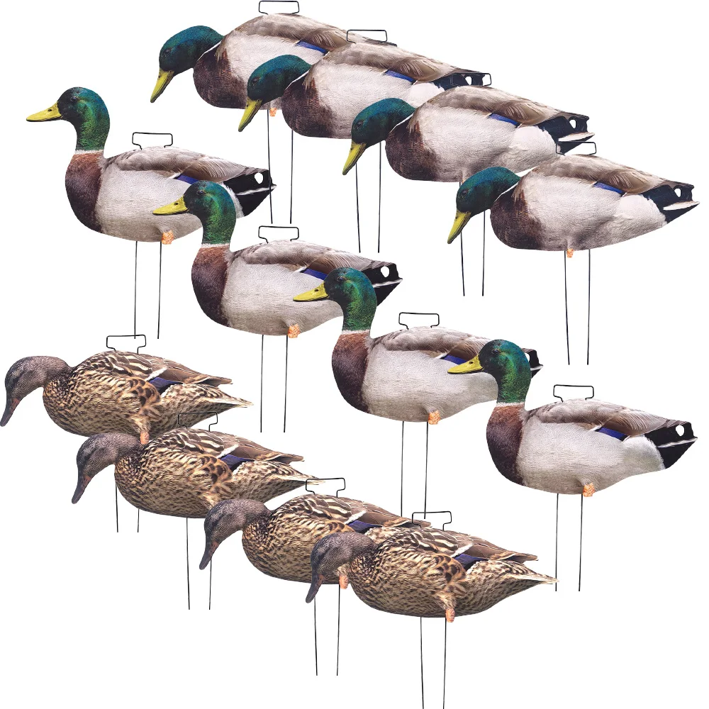 UV Printing PP Save space Anti-reflective Simulation hunting flocked duck silhouette decoy