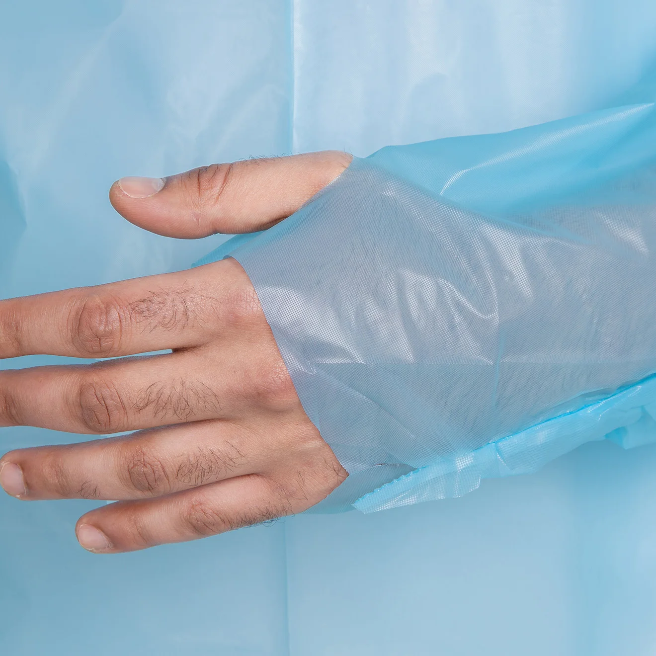 Plastic Isolation Gown with Thumb Loops Hospital Cleaning Protection Disposable CPE Gown